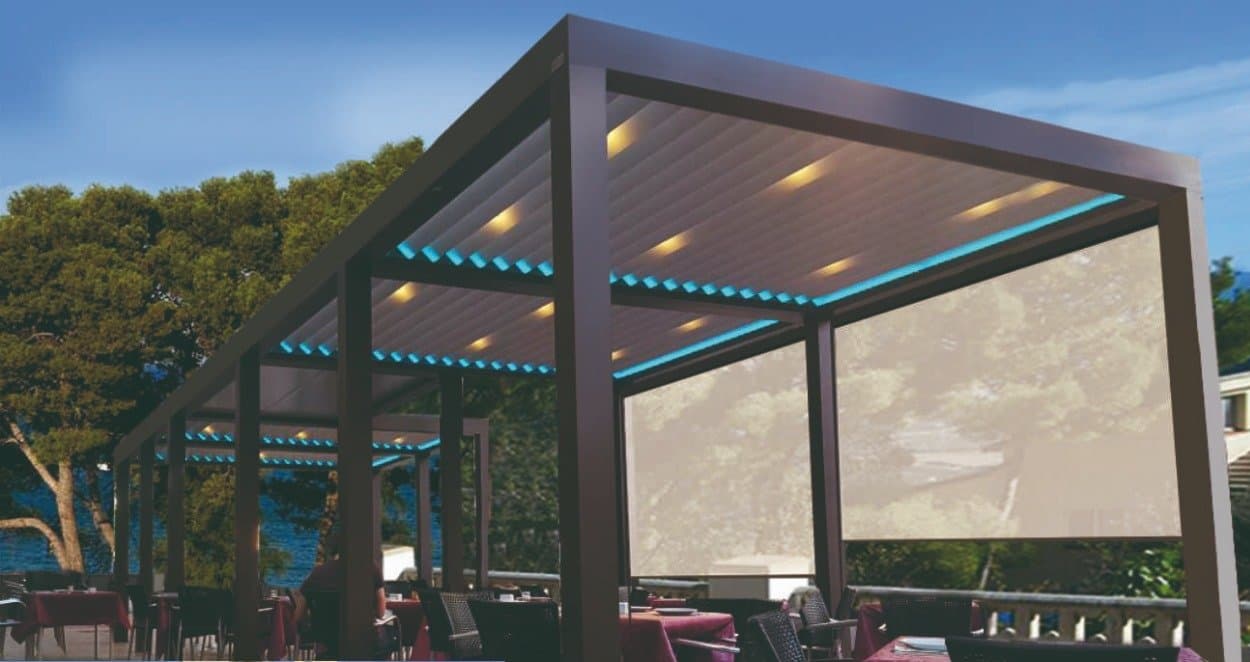 Louvre LED pergola