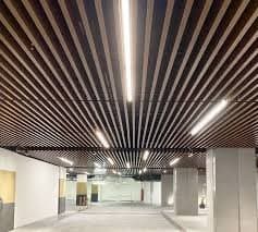 Metal ceiling baffle