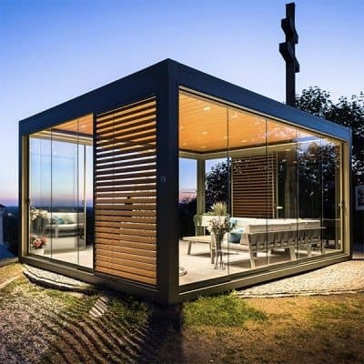Glass room exterior